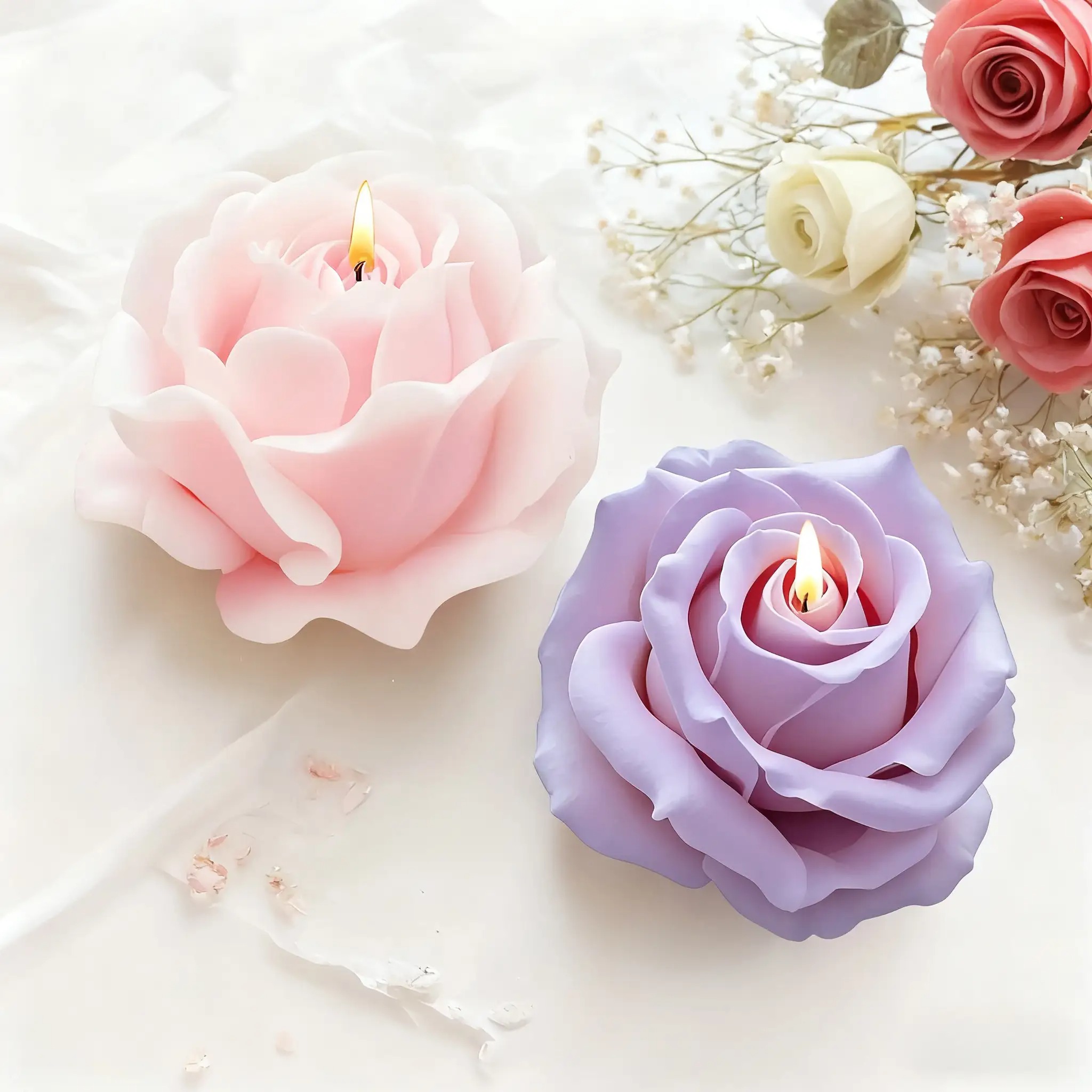 2-Piece Romantic 3D Rose Silic - огляд і ціна Soap Making Gifts