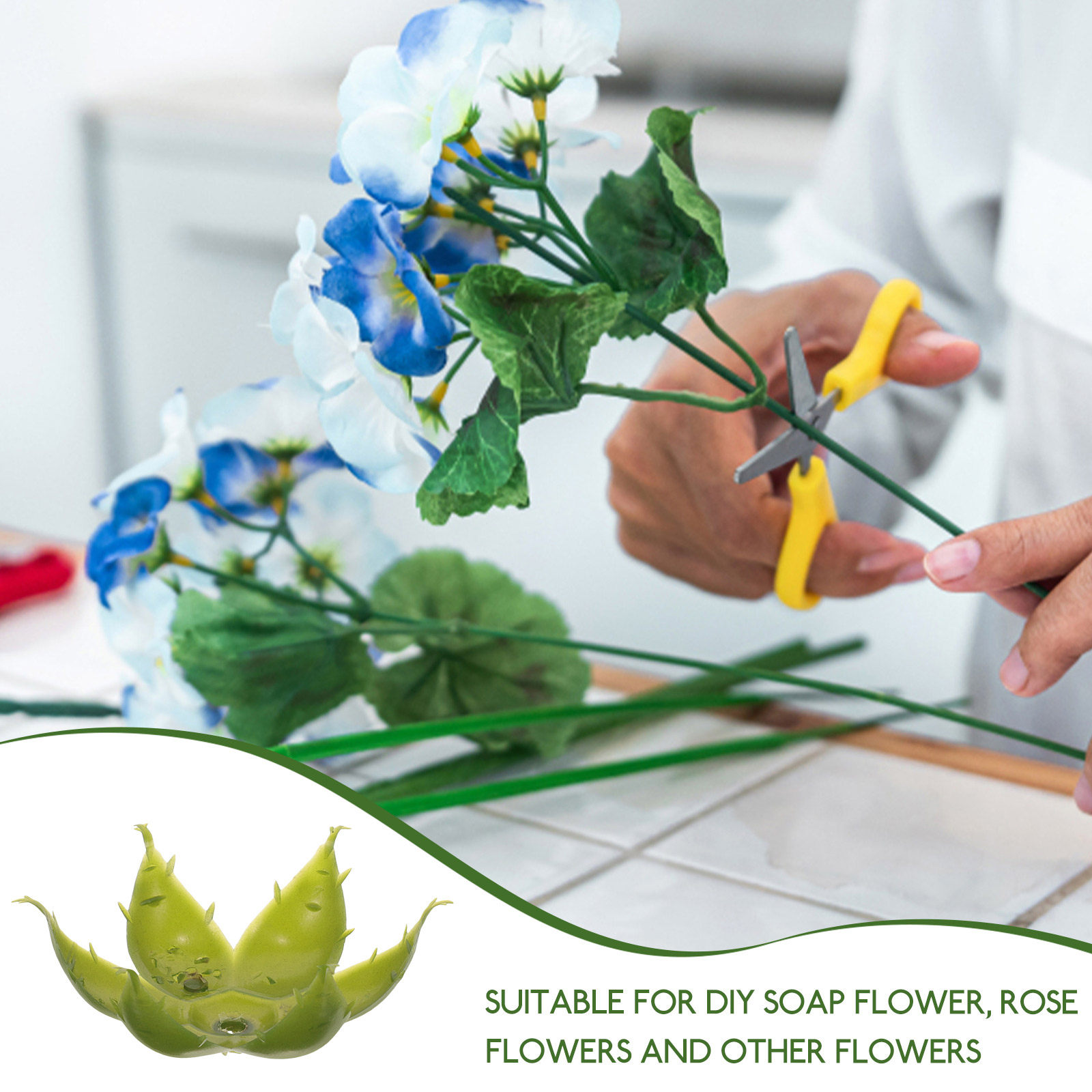 50Pcs Artificial Rose Calyxes  - огляд і ціна Soap Making Ins