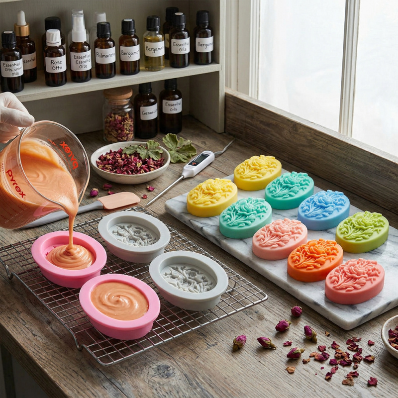 4 Silicone mold with flower sh - огляд і ціна Soap Making Ins